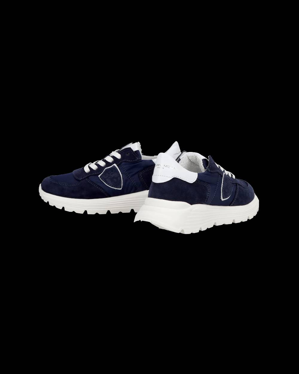 Philippe Model Junior Tropez Low-Top Sneakers in Leather, Blue Offerta speciale della fabbrica