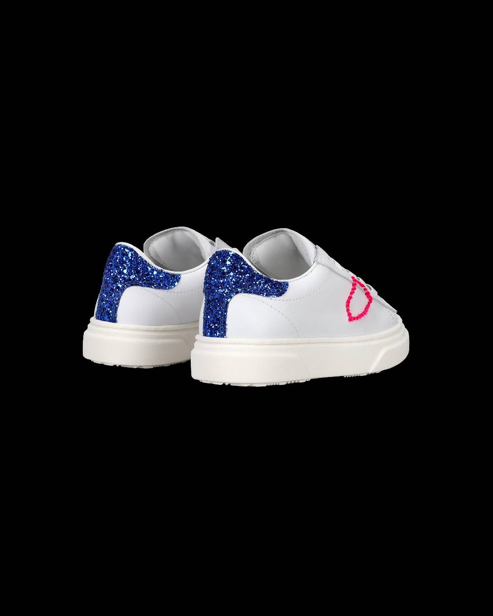 Philippe Model Scarpe da Bambini Temple Bianche e Blu in Pelle Pezzi Unici