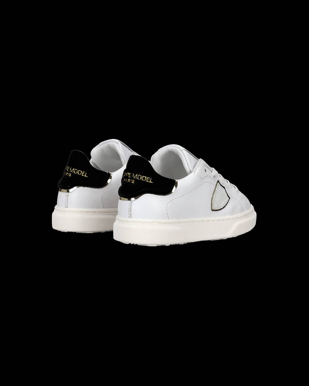 Philippe Model Scarpe da Bambini Temple Bianche e Nere in Pelle Qualità Garantita