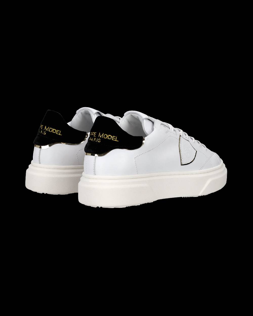 Philippe Model Sneakers Temple da Ragazzi Bianche e Nere in Pelle Acquista Ora