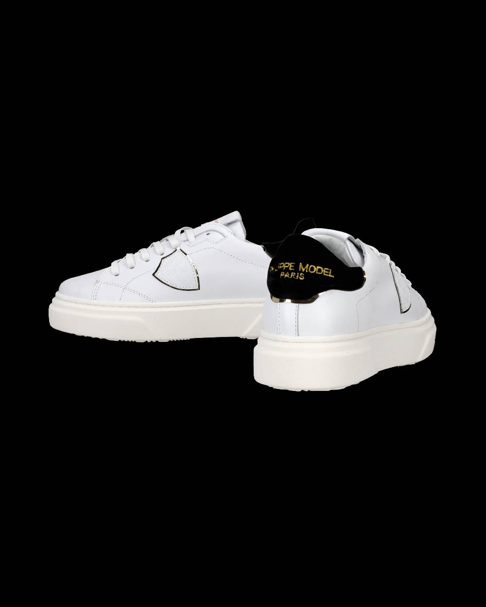 Philippe Model Sneakers Temple da Ragazzi Bianche e Nere in Pelle Acquista Ora