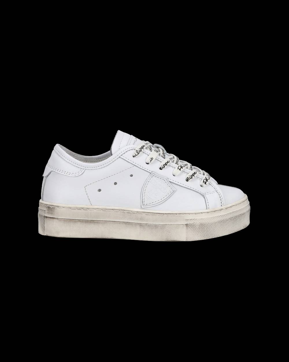 Philippe Model Sneakers basse Paris Haute da Bambino in pelle, Bianco Limitato a 3 giorni