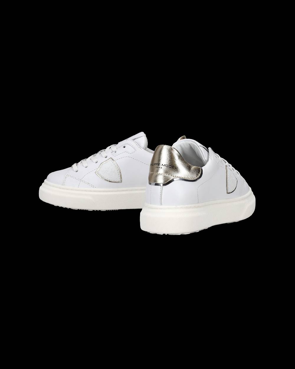 Philippe Model Sneakers Temple da Bambini Bianche e Oro in Pelle Promozione Limitata
