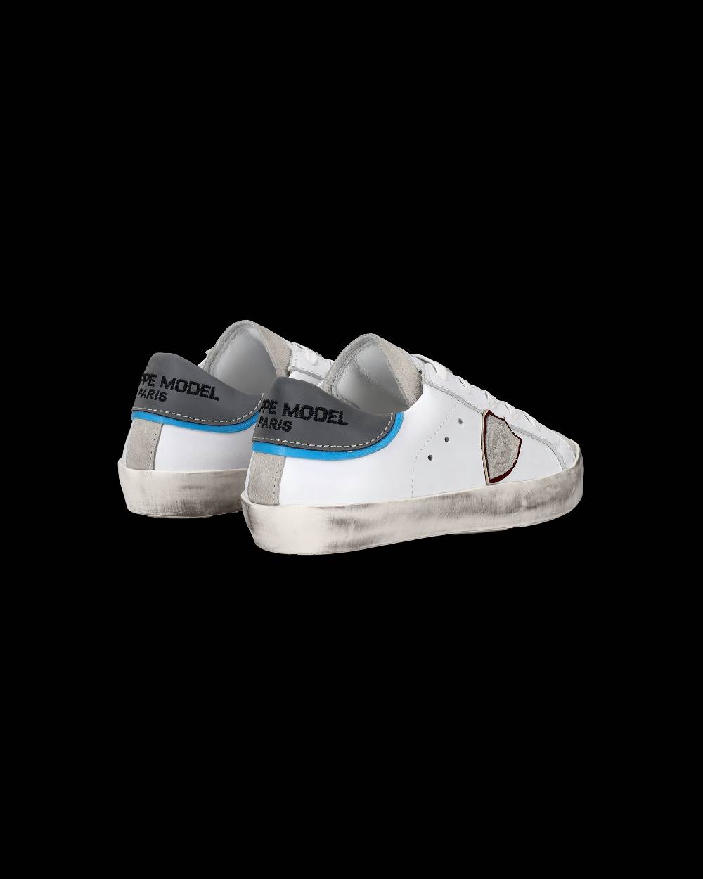 Philippe Model Scarpe da Bambini Prsx Bianche e Argento in Pelle Prezzo Ridotto