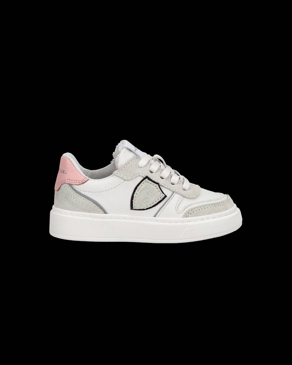 Philippe Model Baby Nice Low-Top Sneakers in Leather, Brown Blue Sottocosto