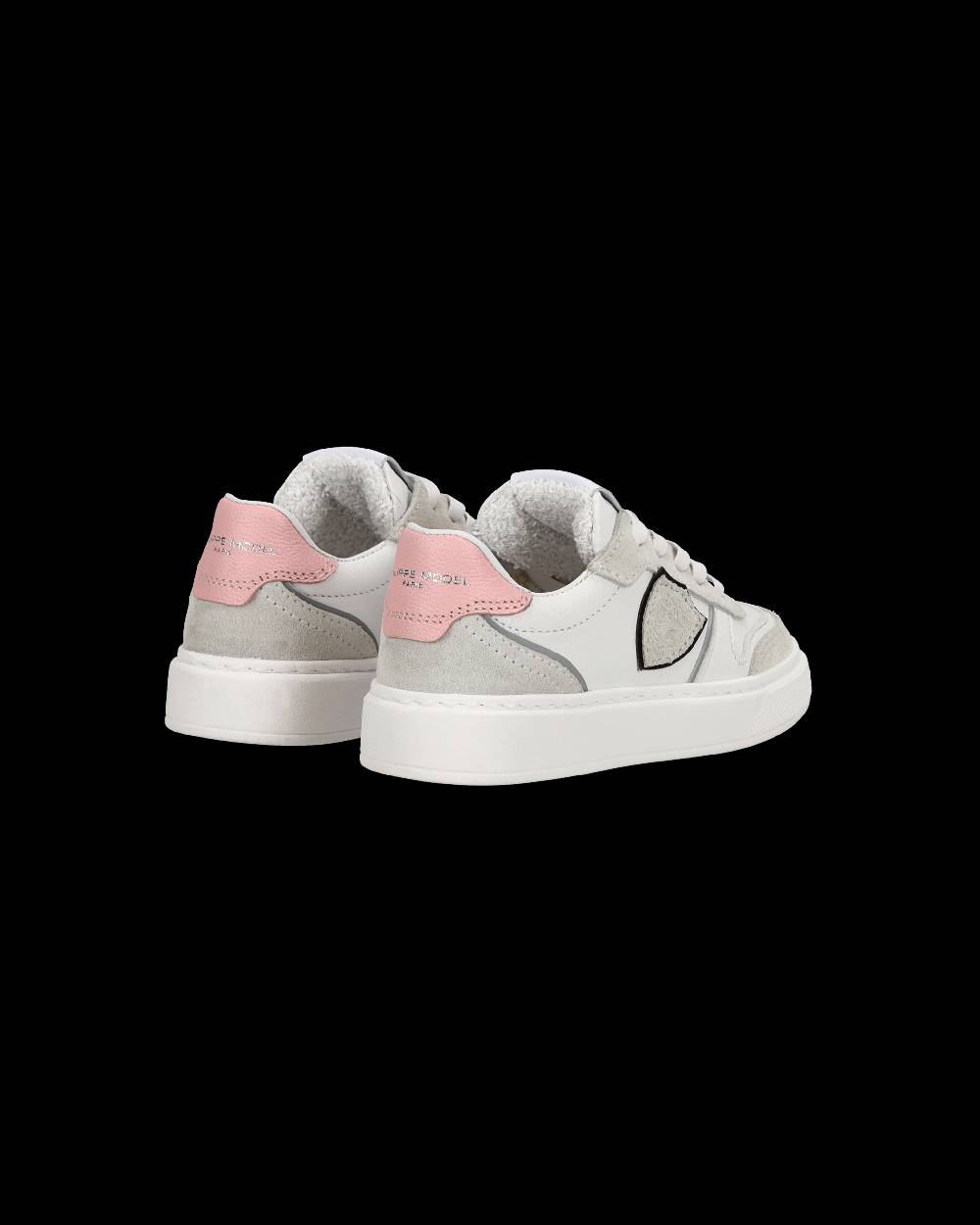 Philippe Model Baby Nice Low-Top Sneakers in Leather, Brown Blue Sottocosto