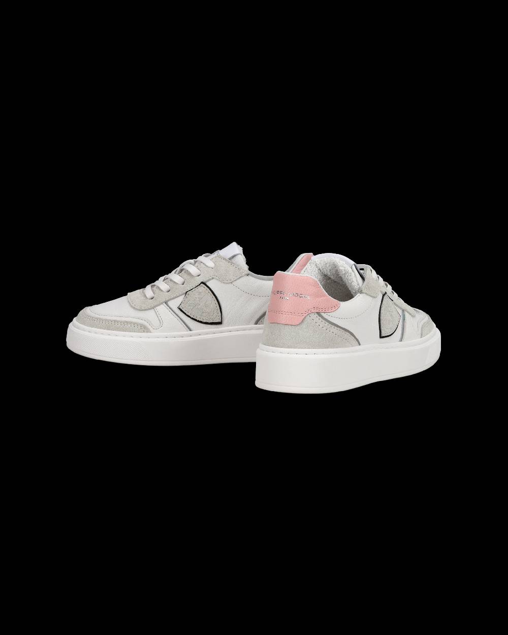 Philippe Model Junior Nice Low-Top Sneakers in Leather, Brown Blue Convenienza