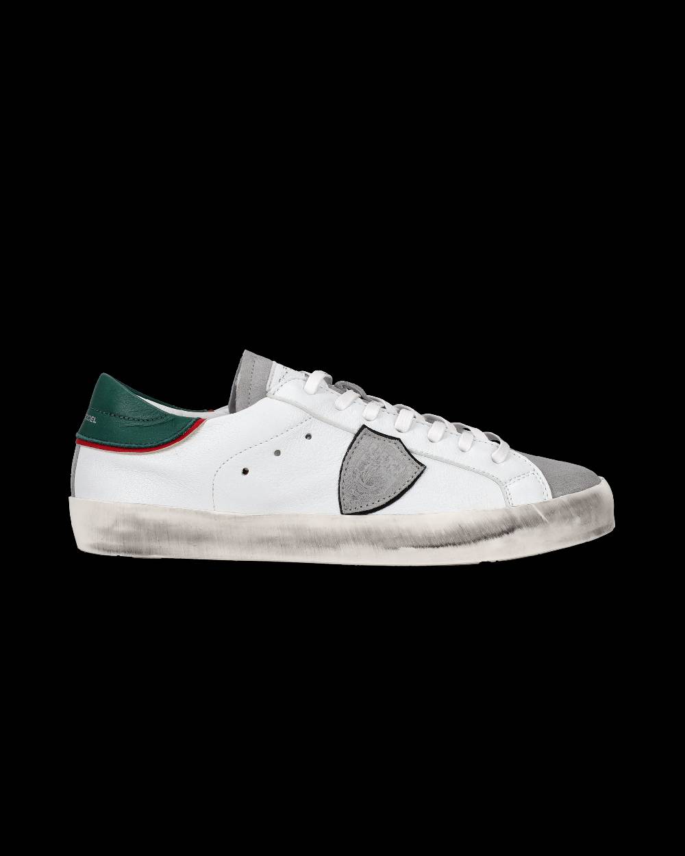 Philippe Model Sneakers Prsx da Ragazzi Bianche e Verdi in Pelle Sconto
