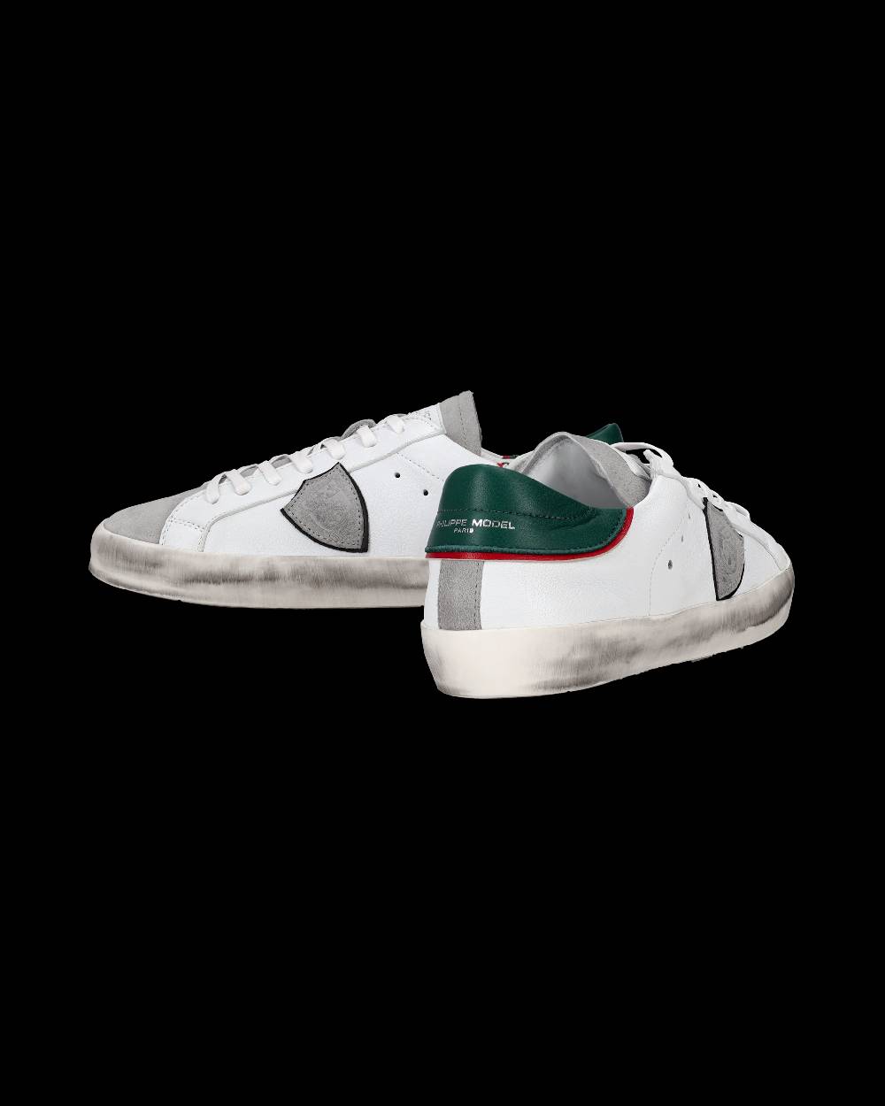 Philippe Model Sneakers Prsx da Ragazzi Bianche e Verdi in Pelle Sconto