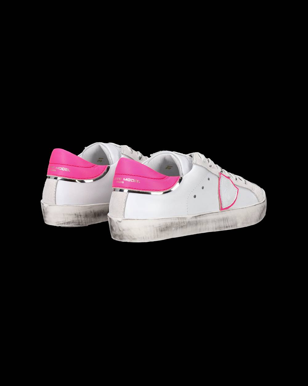 Philippe Model Sneakers Prsx basse da Bambini Bianche e Fucsia in Pelle Online