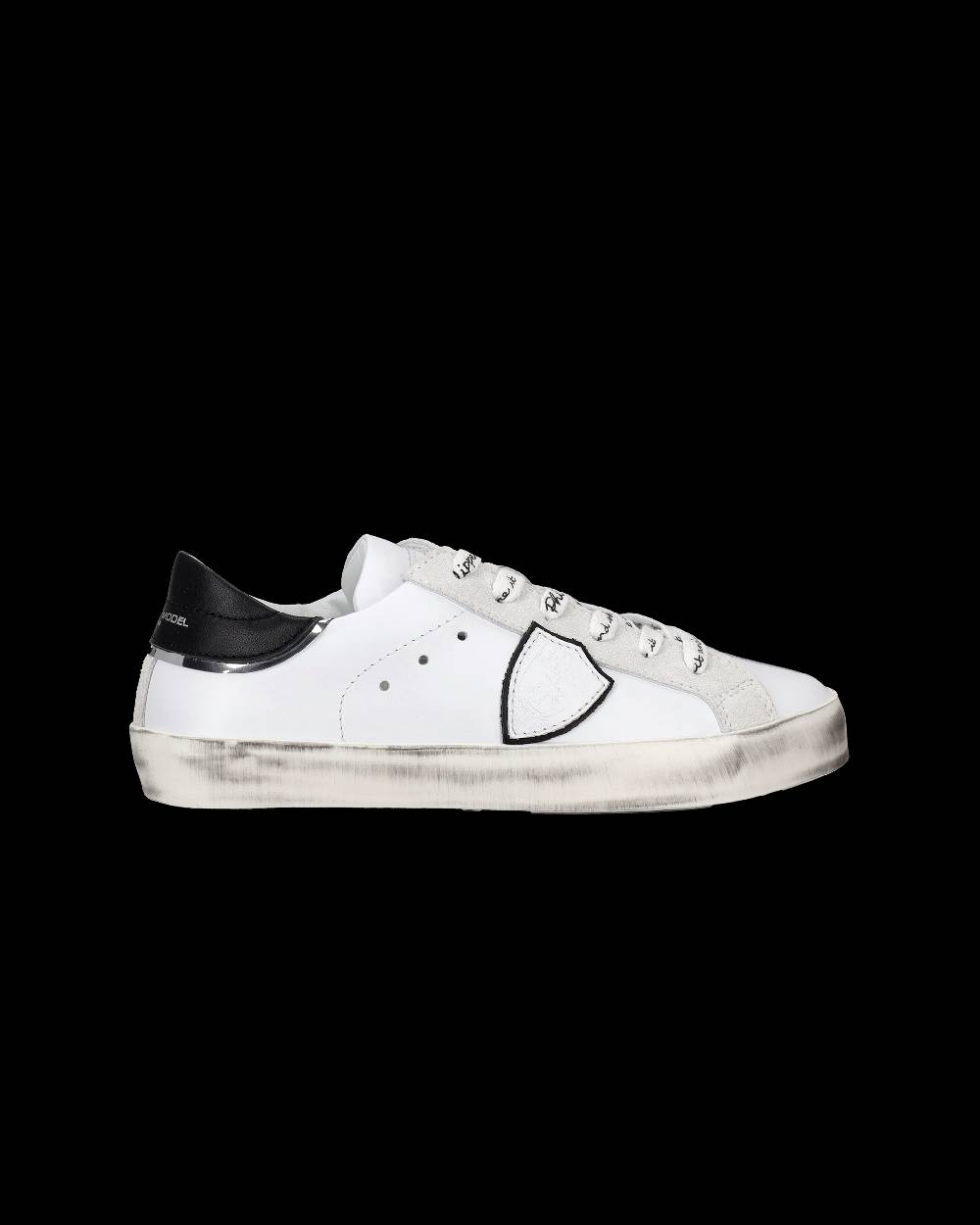 Philippe Model Sneakers Paris da Bambini Bianche e Nere in Pelle I Più Venduti