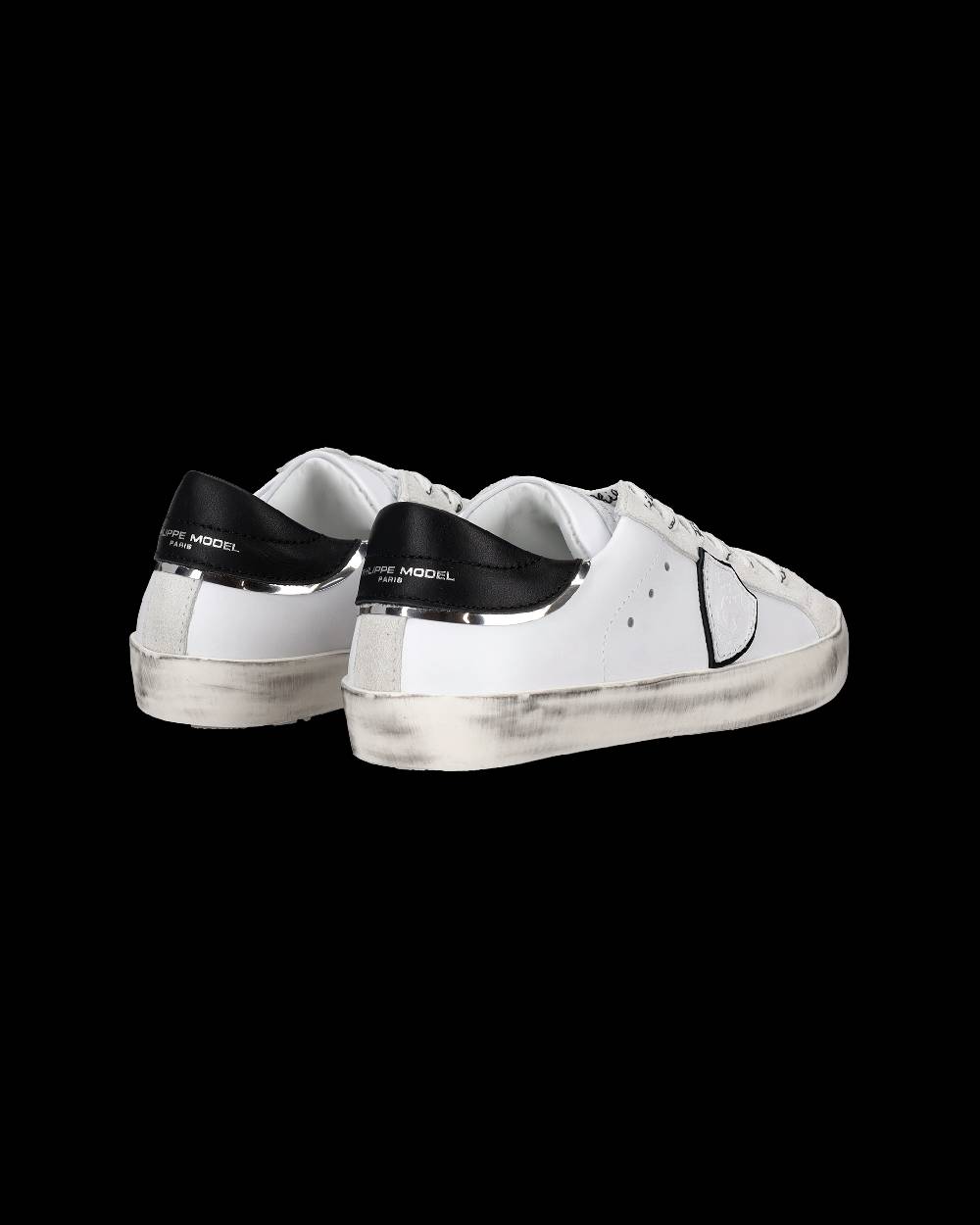 Philippe Model Sneakers Paris da Bambini Bianche e Nere in Pelle I Più Venduti