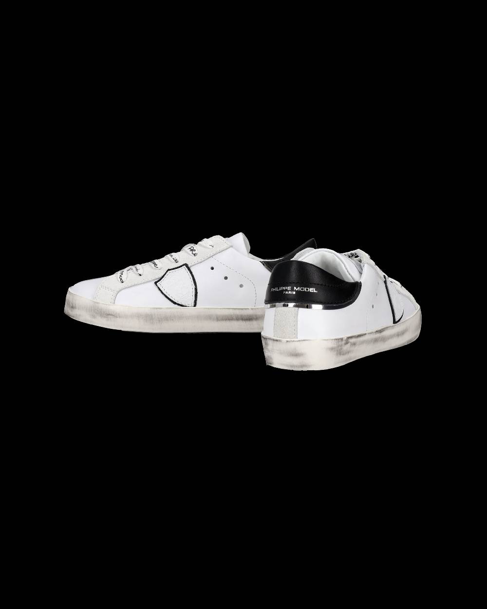 Philippe Model Sneakers Paris da Bambini Bianche e Nere in Pelle I Più Venduti