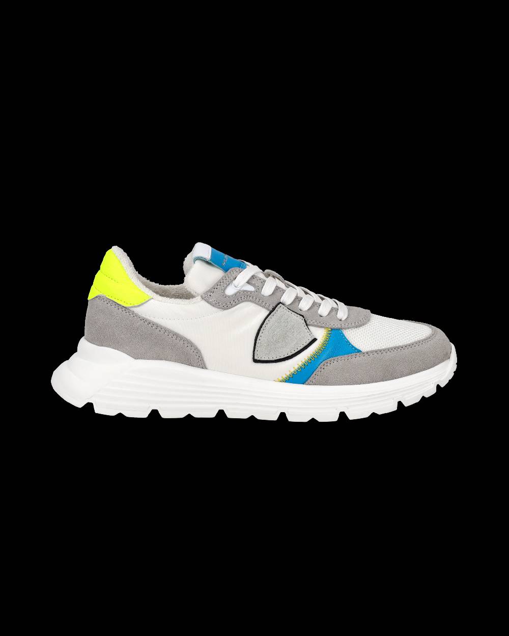 Philippe Model Sneakers Antibes da Bambini Grigie e Gialle in Pelle Italy
