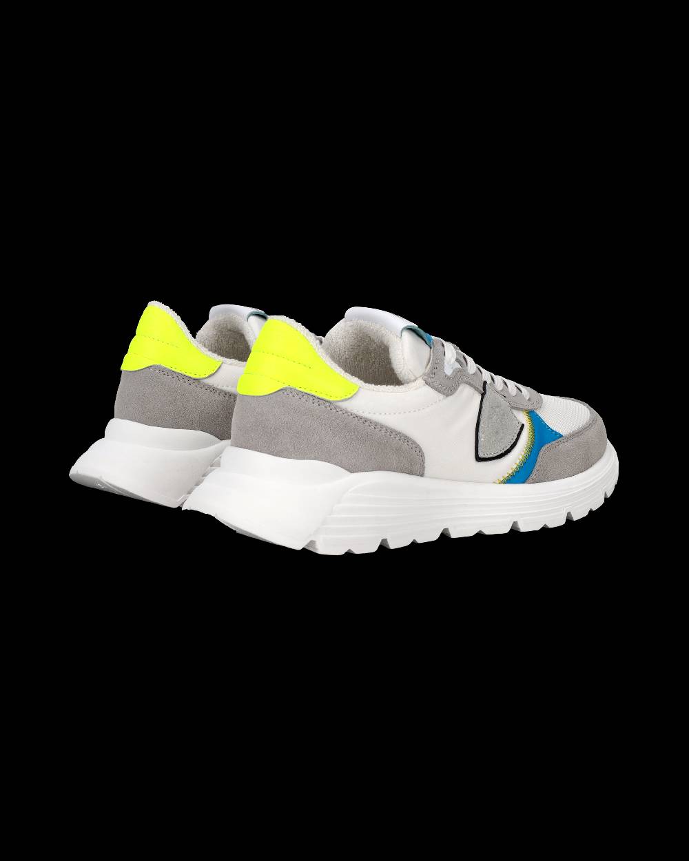 Philippe Model Sneakers Antibes da Bambini Grigie e Gialle in Pelle Italy