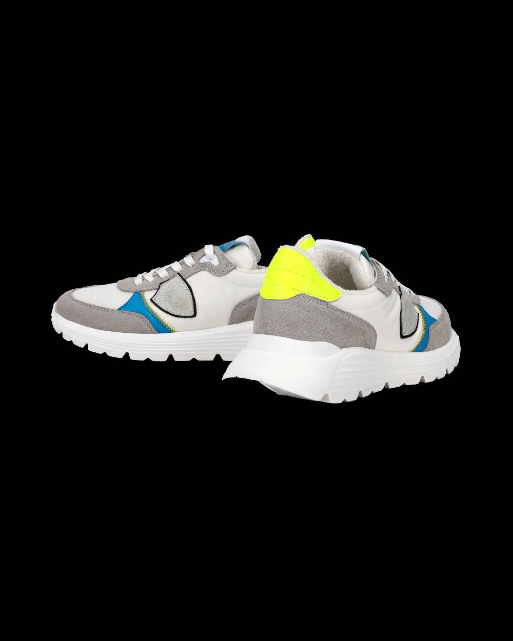 Philippe Model Sneakers Antibes da Bambini Grigie e Gialle in Pelle Italy