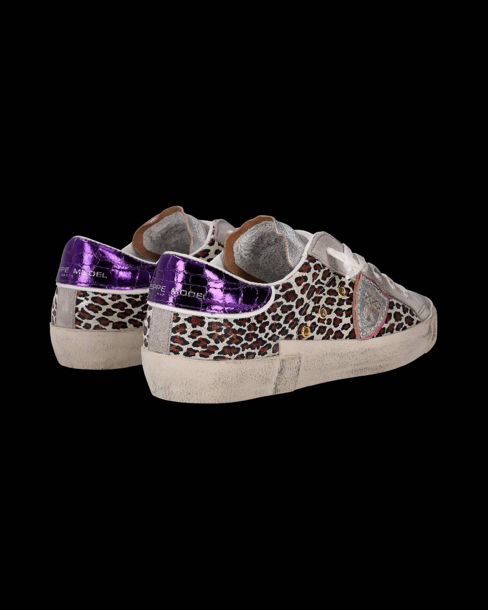 Philippe Model Sneaker Prsx Donna, Argento e Viola Soddisfazione Garantita