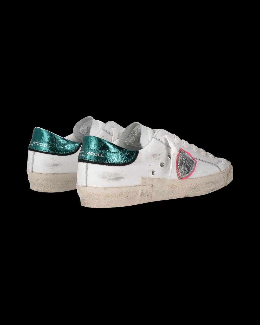 Philippe Model Sneaker Prsx Donna, Bianco e Petrolio Vendita Calda
