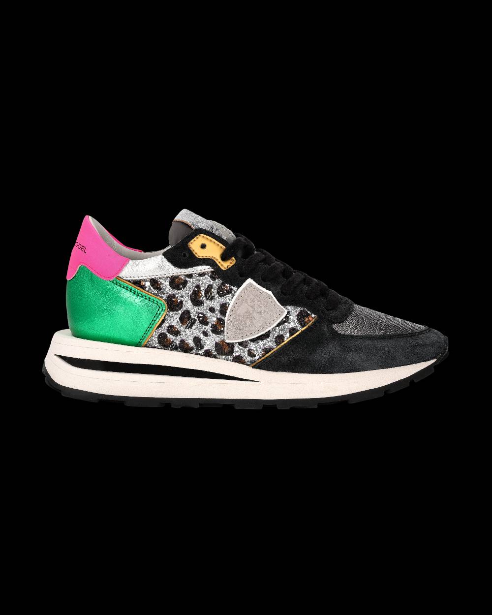 Philippe Model Sneaker Tropez Haute Donna, Nero e Verde Vendite Flash