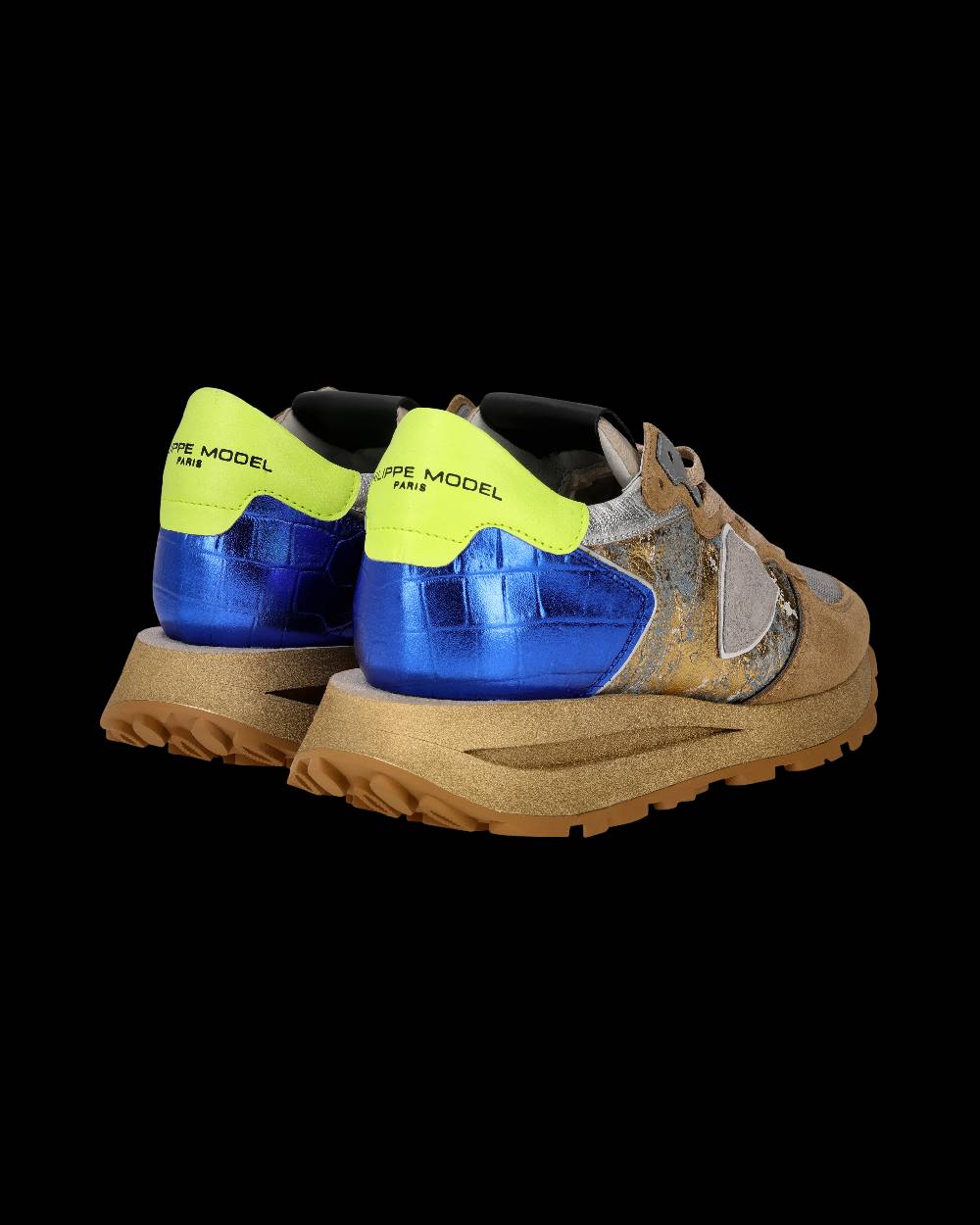 Philippe Model Sneaker Tropez Haute Donna, Sabbia e Bluette Negozio