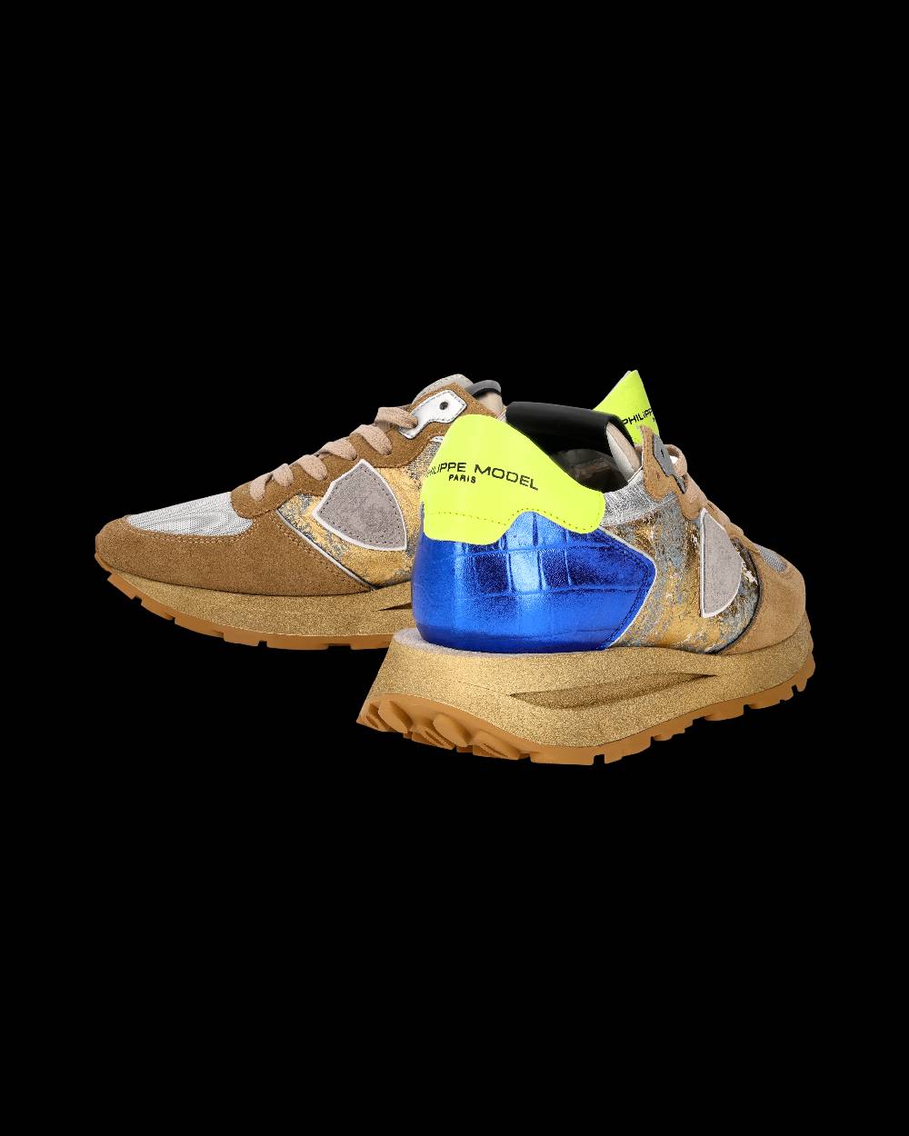 Philippe Model Sneaker Tropez Haute Donna, Sabbia e Bluette Negozio