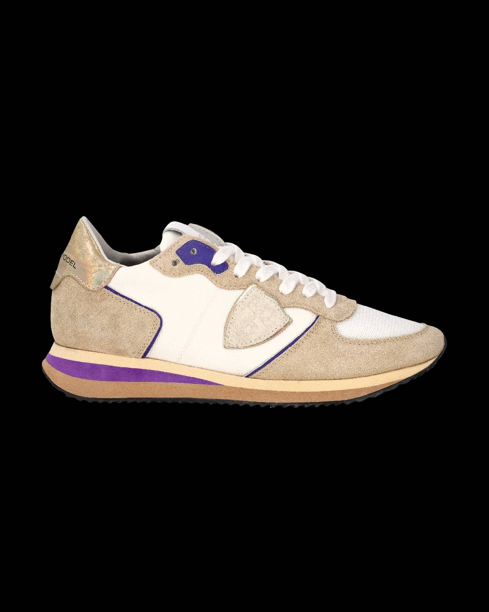 Philippe Model Sneaker Trpx Donna, Beige e Violetto In Saldo