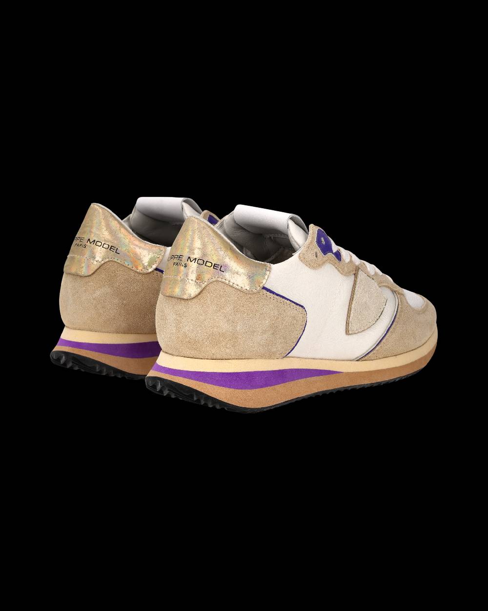 Philippe Model Sneaker Trpx Donna, Beige e Violetto In Saldo