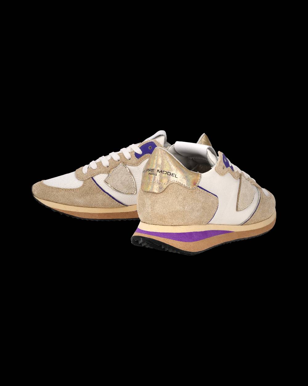 Philippe Model Sneaker Trpx Donna, Beige e Violetto In Saldo