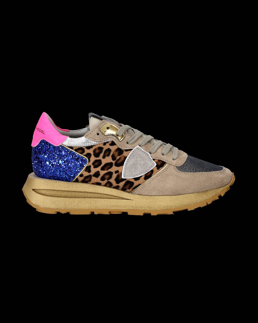 Philippe Model Sneaker basse Tropez Haute donna - beige, bluette e rosa 2025