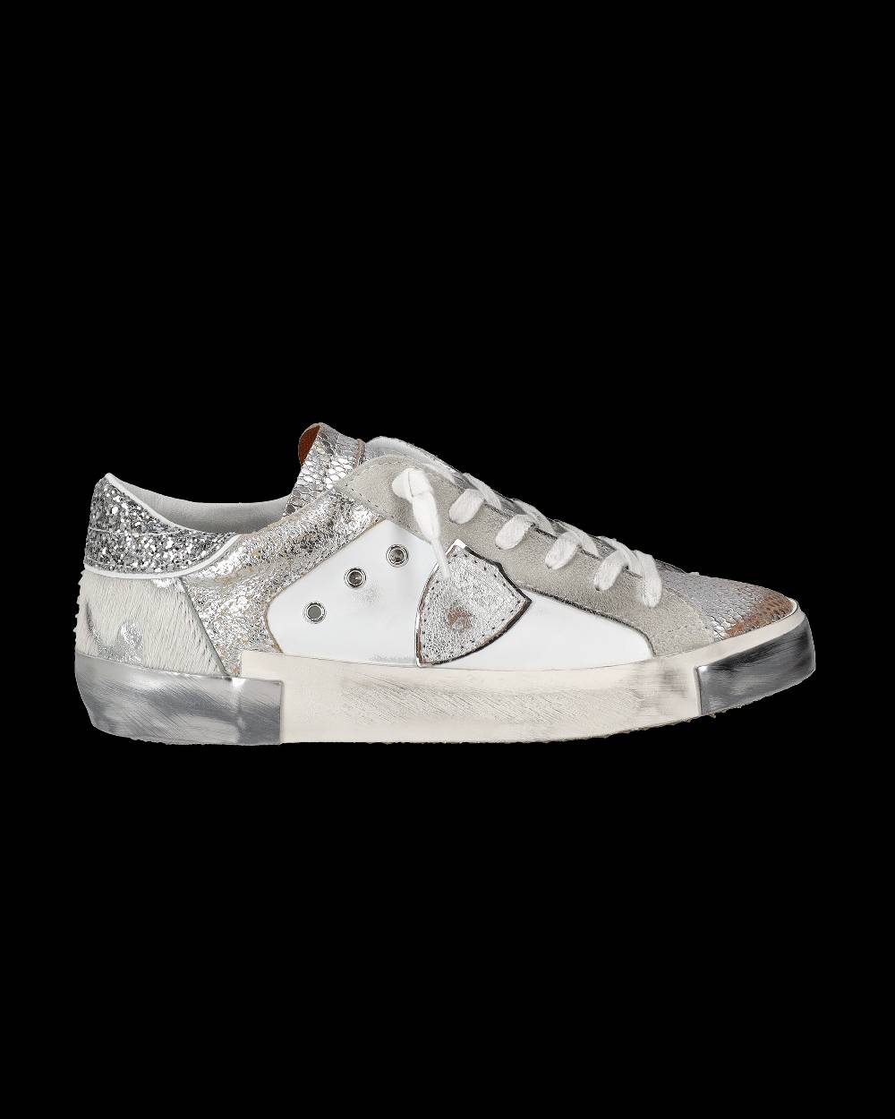 Philippe Model Sneaker bassa PRSX donna - bianco e argento In Linea