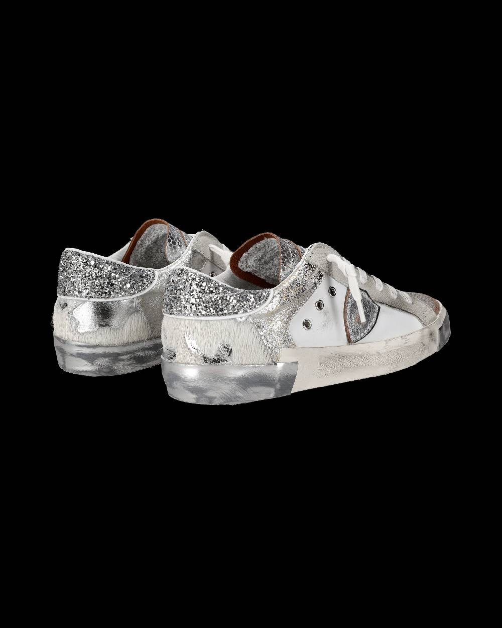 Philippe Model Sneaker bassa PRSX donna - bianco e argento In Linea