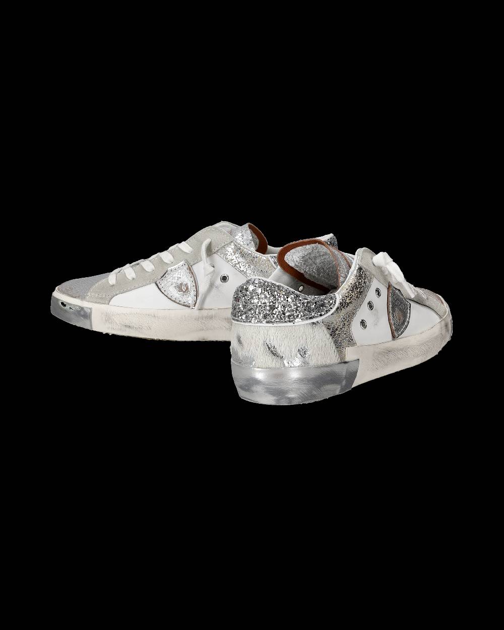 Philippe Model Sneaker bassa PRSX donna - bianco e argento In Linea
