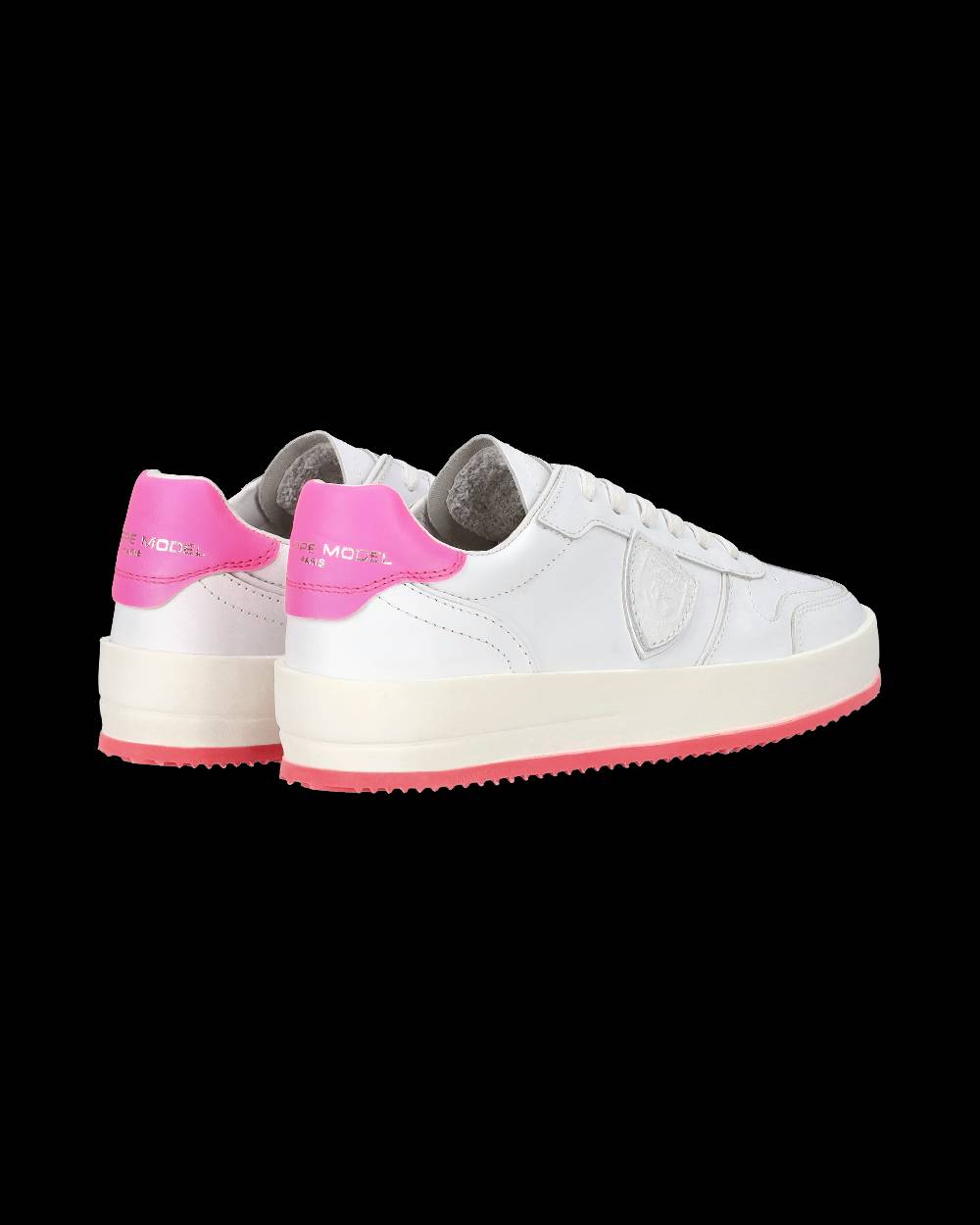 Philippe Model Sneaker bassa Nice donna - bianco e fucsia Nuovo
