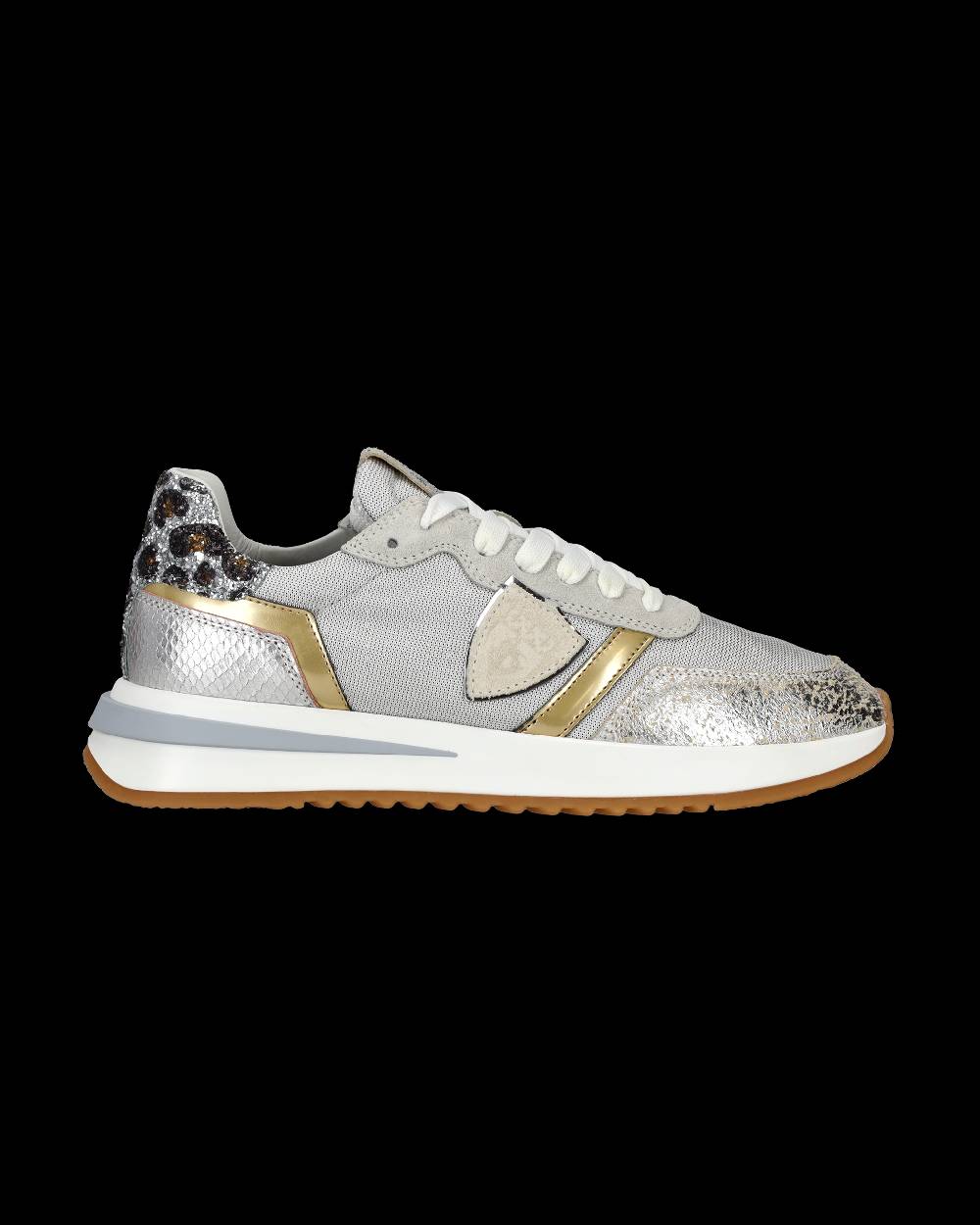 Philippe Model Sneaker basse Tropez 2.1 donna - bianco, argento e animalier Soddisfazione Garantita