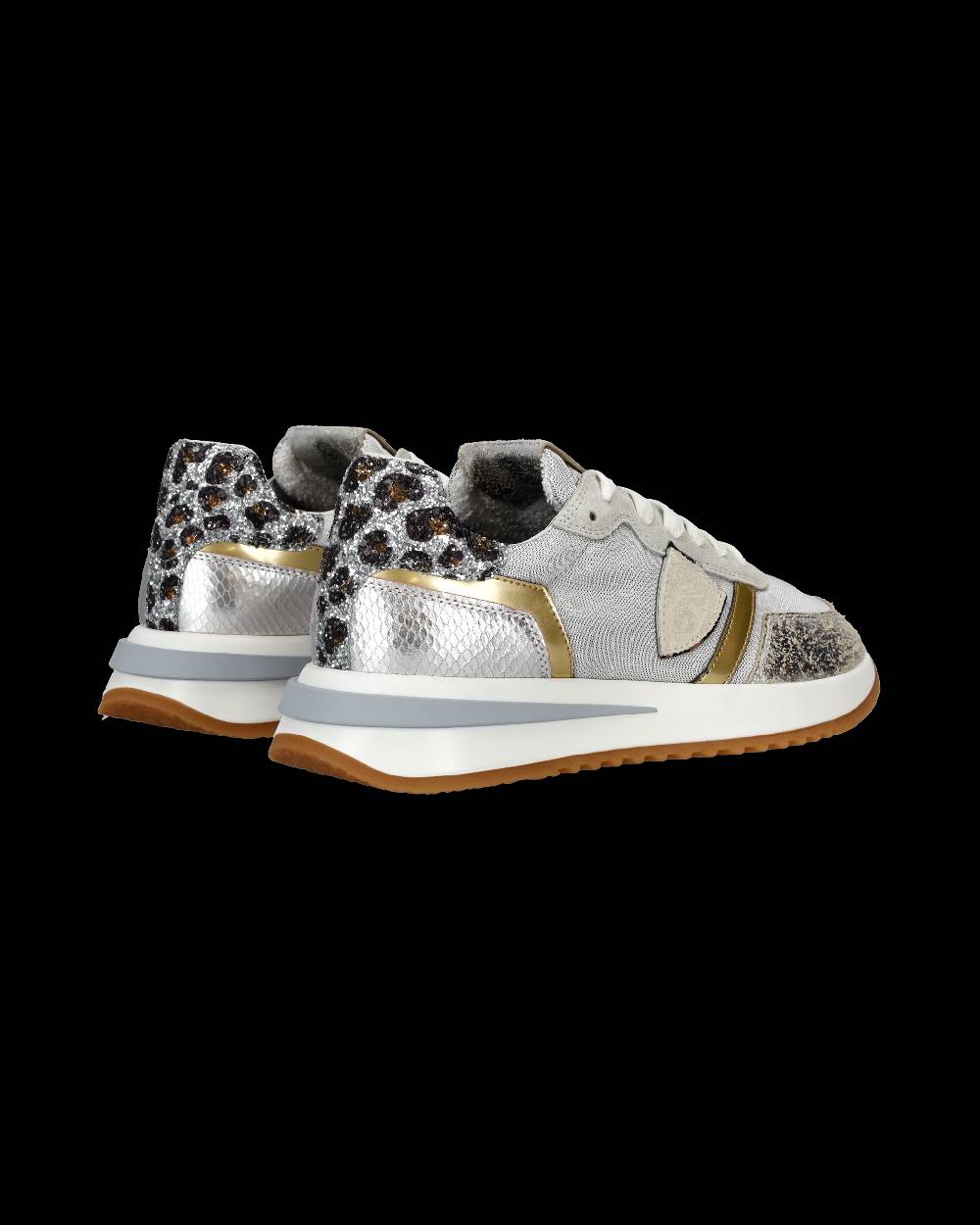 Philippe Model Sneaker basse Tropez 2.1 donna - bianco, argento e animalier Soddisfazione Garantita