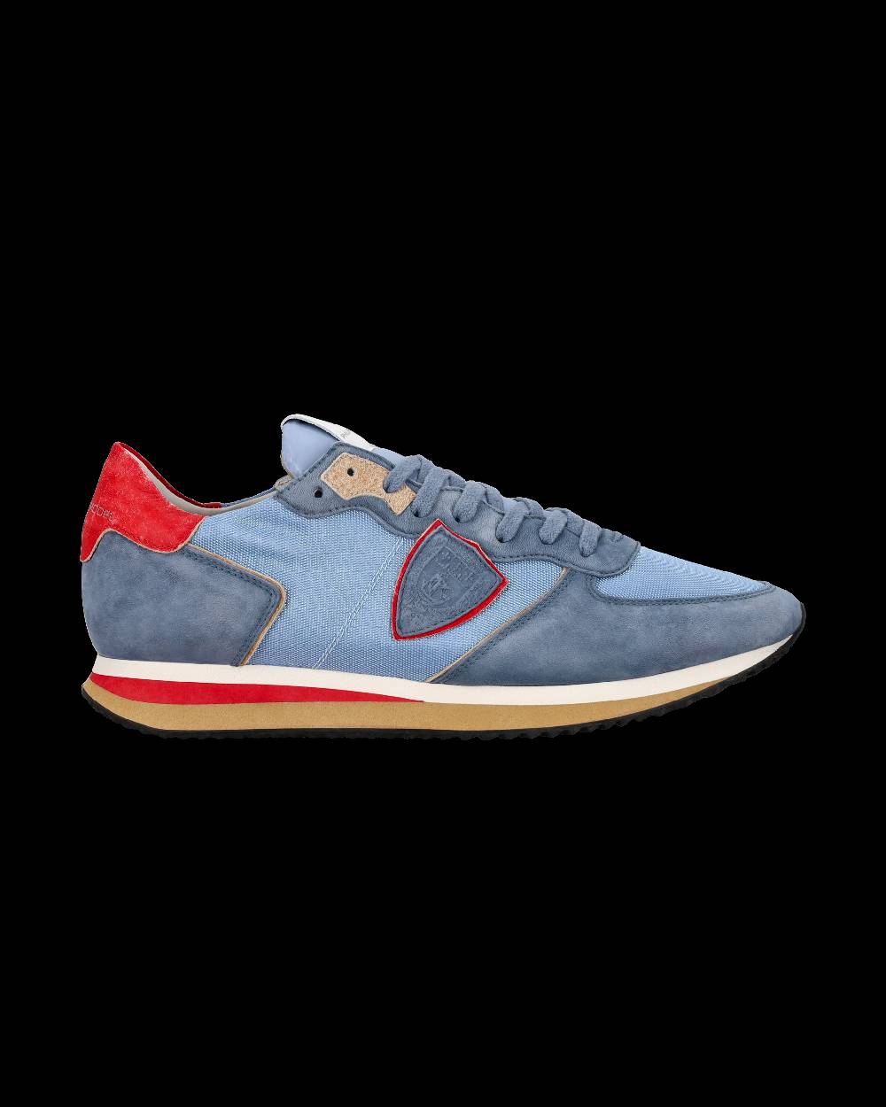 Philippe Model Sneaker casual Trpx da uomo in nylon e pelle Nabuk - Azzurro Affare Del Giorno