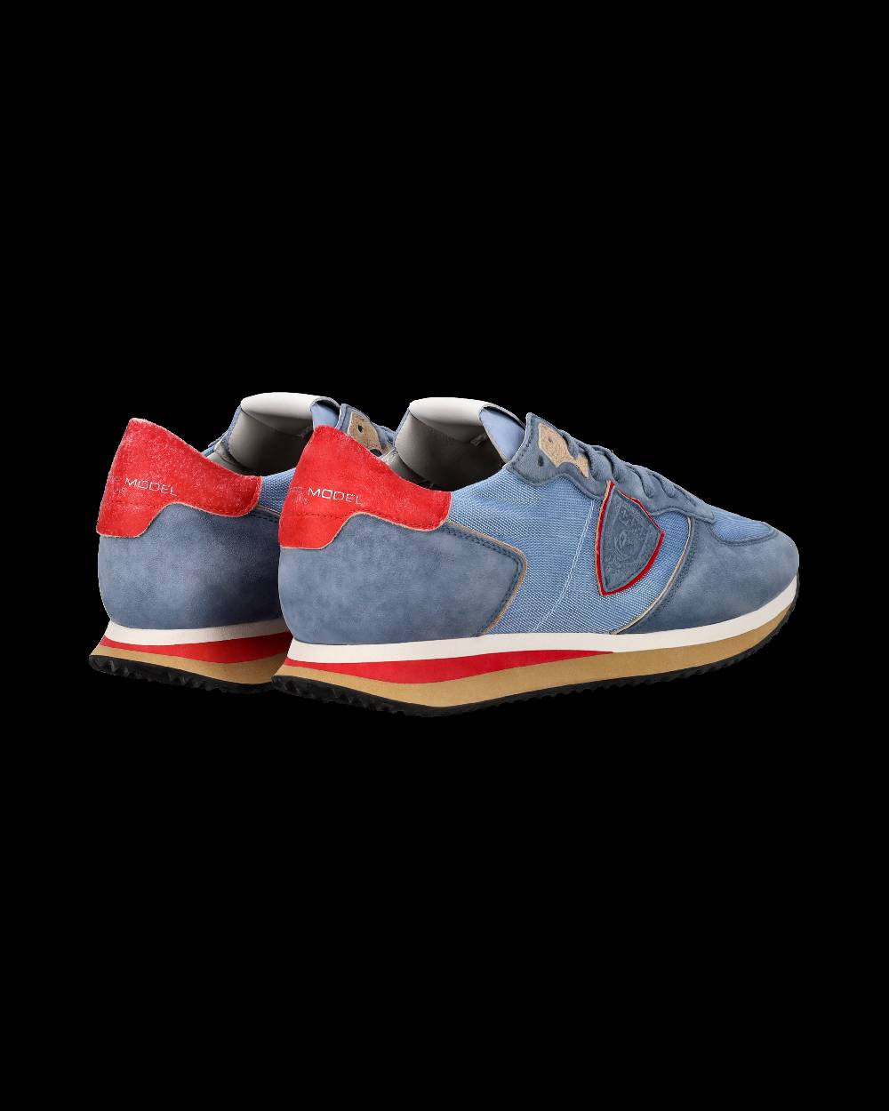 Philippe Model Sneaker casual Trpx da uomo in nylon e pelle Nabuk - Azzurro Affare Del Giorno