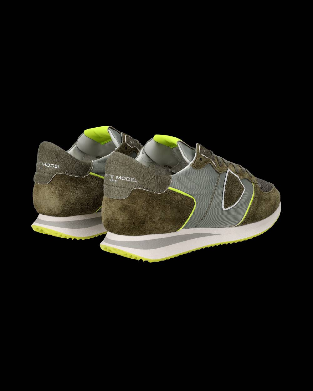 Philippe Model Sneakers Trpx da Uomo Verde militare e Gialle in Tessuto Tecnico Prezzo Ridotto