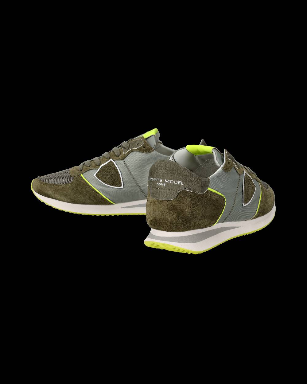 Philippe Model Sneakers Trpx da Uomo Verde militare e Gialle in Tessuto Tecnico Prezzo Ridotto