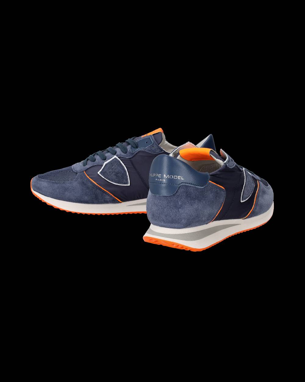 Philippe Model Sneakers Trpx da Uomo Blu e Arancioni in Tessuto Tecnico Sottocosto