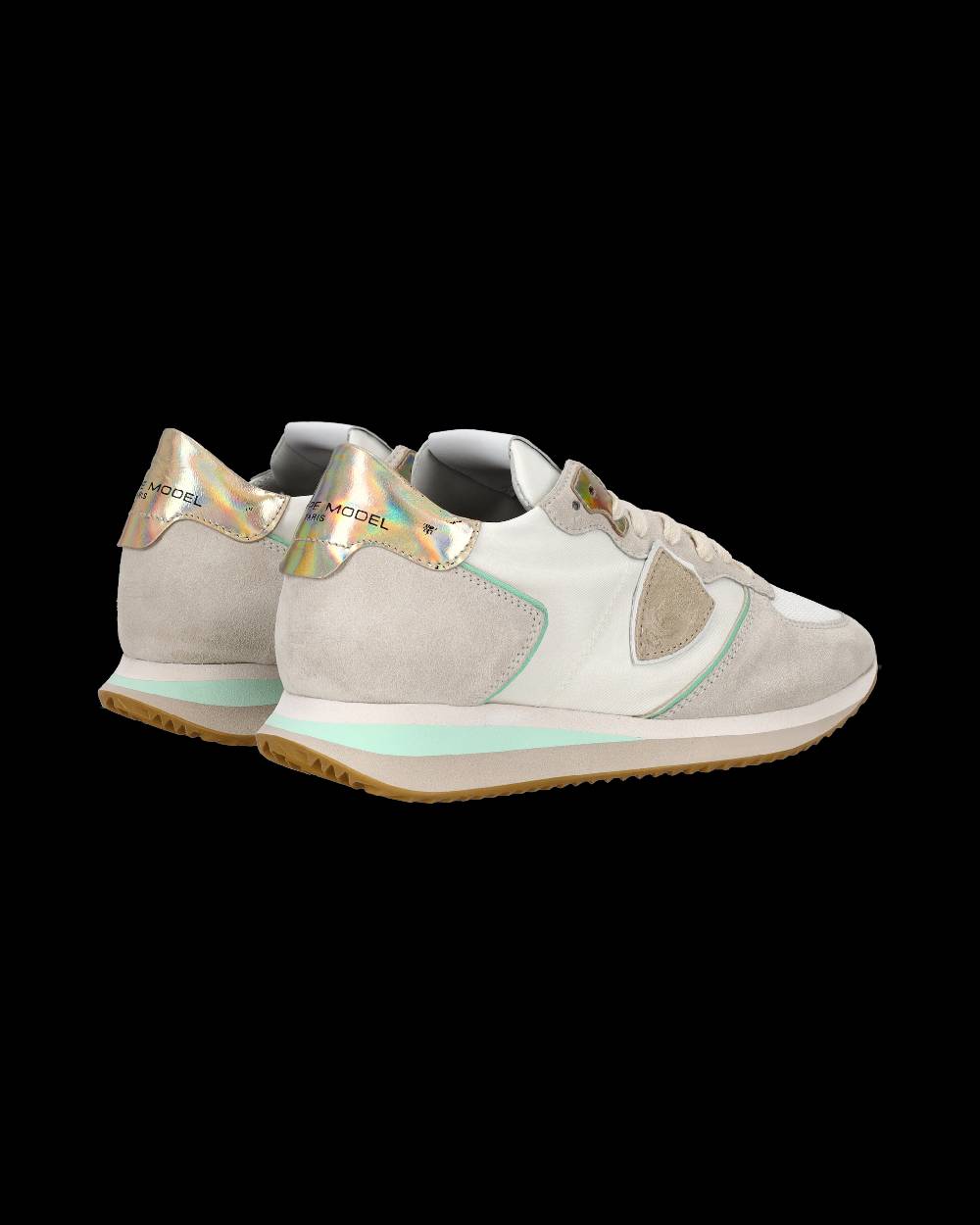 Philippe Model Sneaker bassa Trpx donna - bianco, acqua e oro Offerta