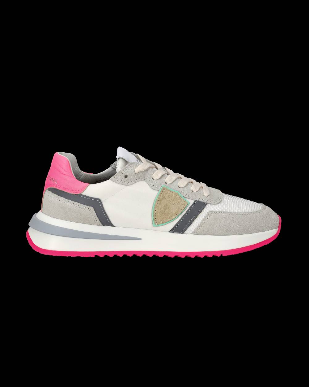 Philippe Model Sneakers Tropez 2.1 da Donna Bianche e Fucsia in Tessuto Tecnico Online