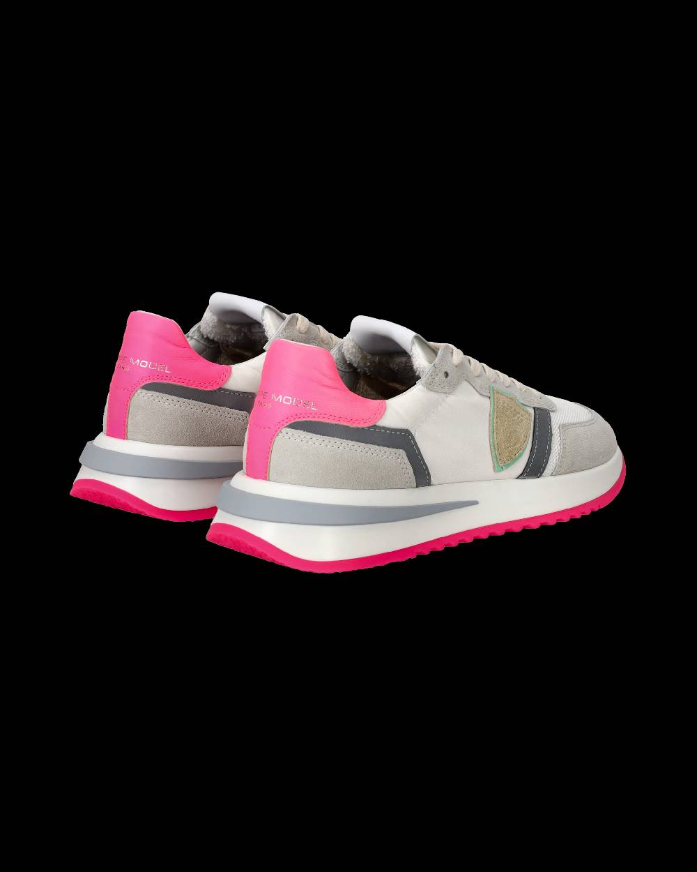 Philippe Model Sneakers Tropez 2.1 da Donna Bianche e Fucsia in Tessuto Tecnico Online