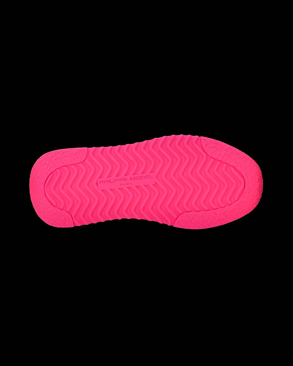 Philippe Model Sneakers Tropez 2.1 da Donna Bianche e Fucsia in Tessuto Tecnico Online