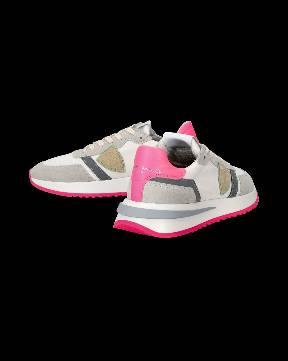 Philippe Model Sneakers Tropez 2.1 da Donna Bianche e Fucsia in Tessuto Tecnico Online