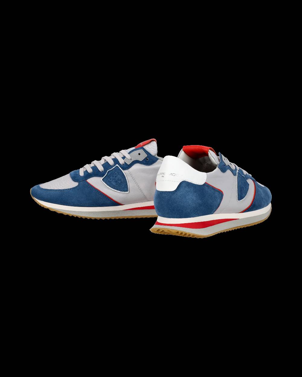 Philippe Model Sneaker casual Trpx da uomo in nylon e pelle - Denim e grigio Offerte