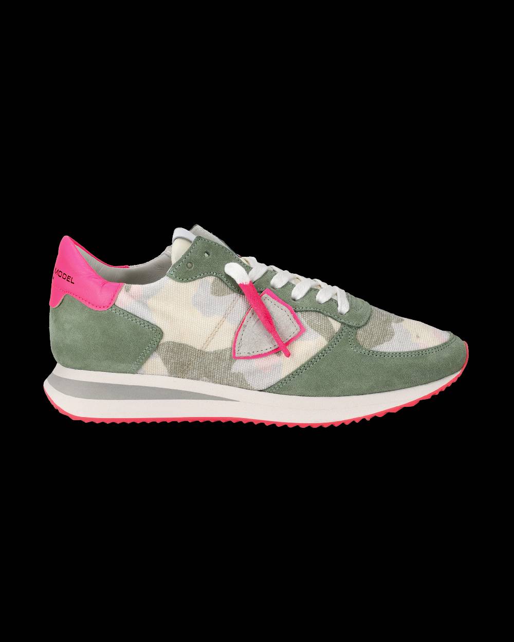 Philippe Model Sneakers Trpx da Donna Verde Camouflage in Tessuto Tecnico Vendite Flash