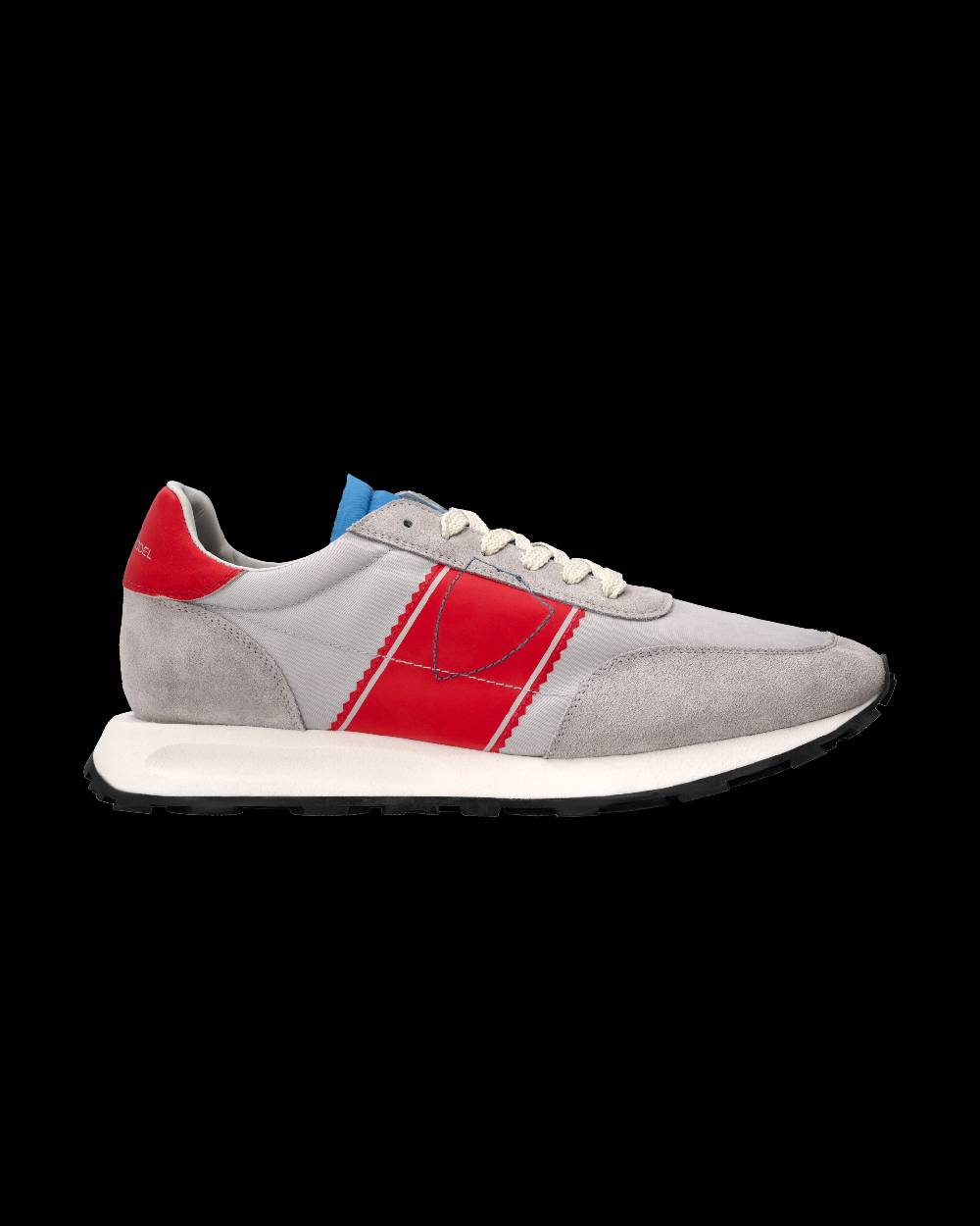 Philippe Model Sneaker Running Tour Uomo, Grigio e Rosso In Linea