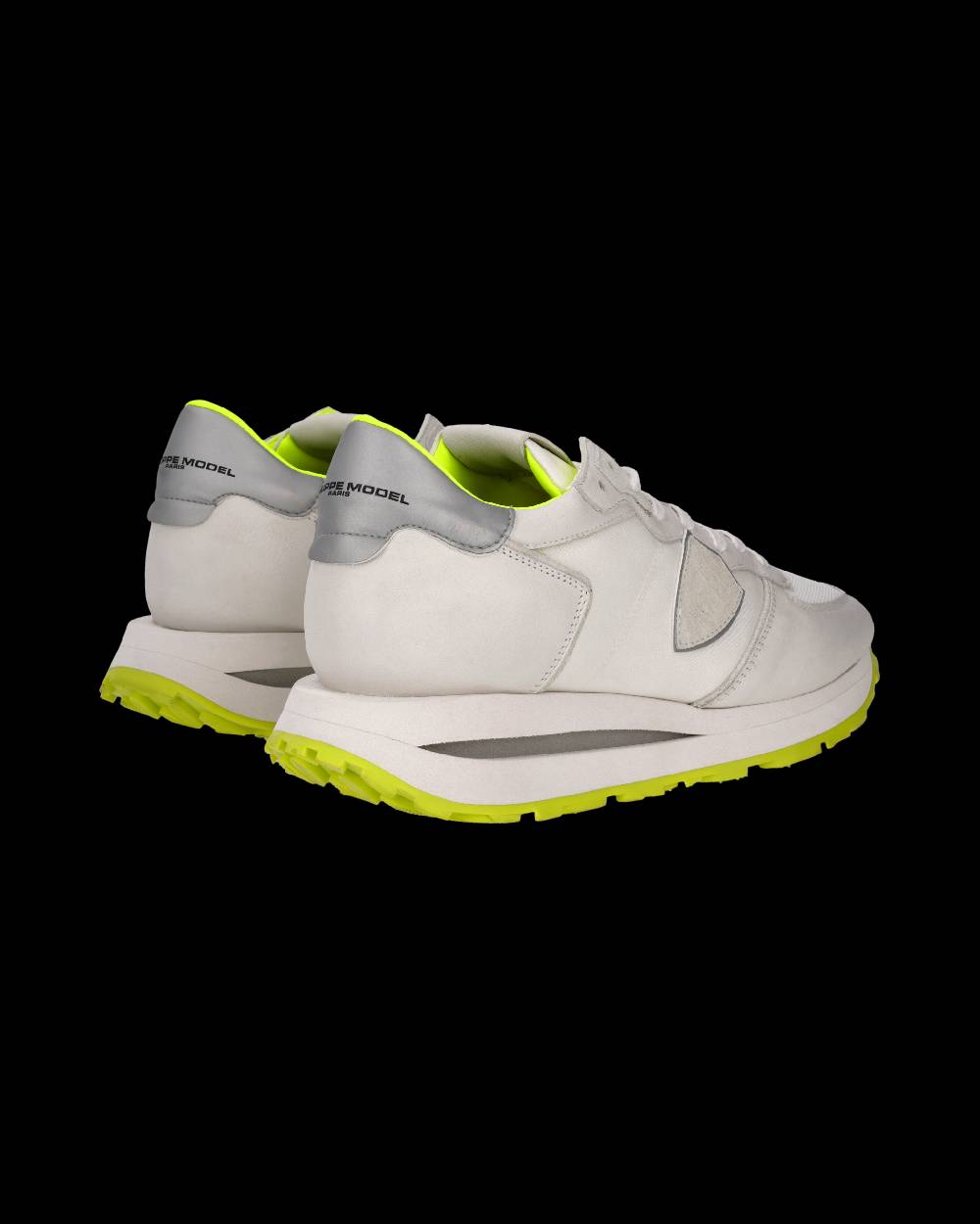 Philippe Model Sneaker Tropez Haute Uomo, Bianco e Giallo Fluo Soddisfazione Garantita