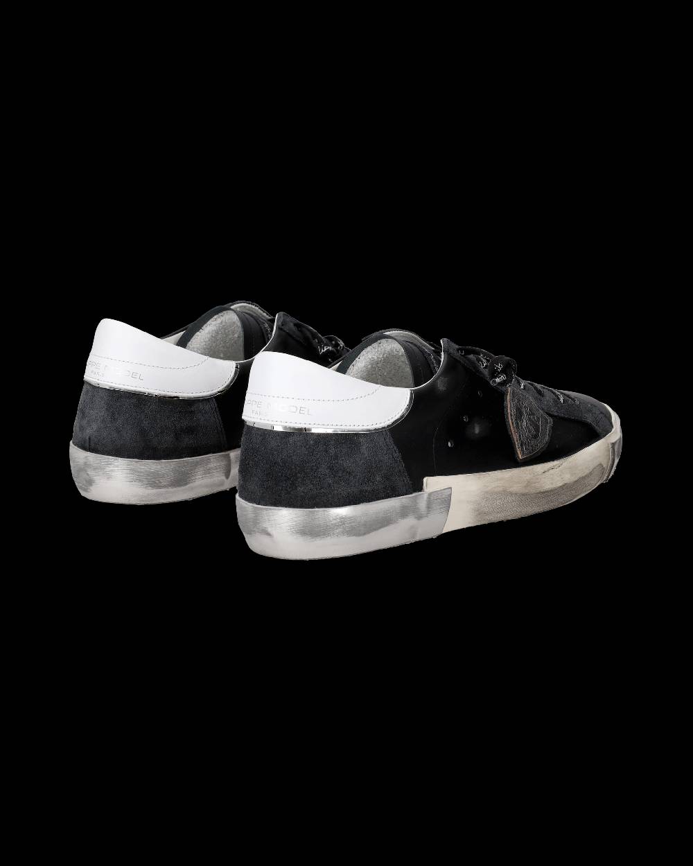 Philippe Model Sneaker bassa Prsx uomo - nero e argento Saldi